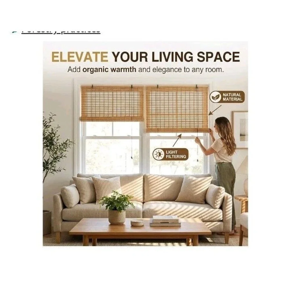 Hiapes Bamboo Blinds64x72